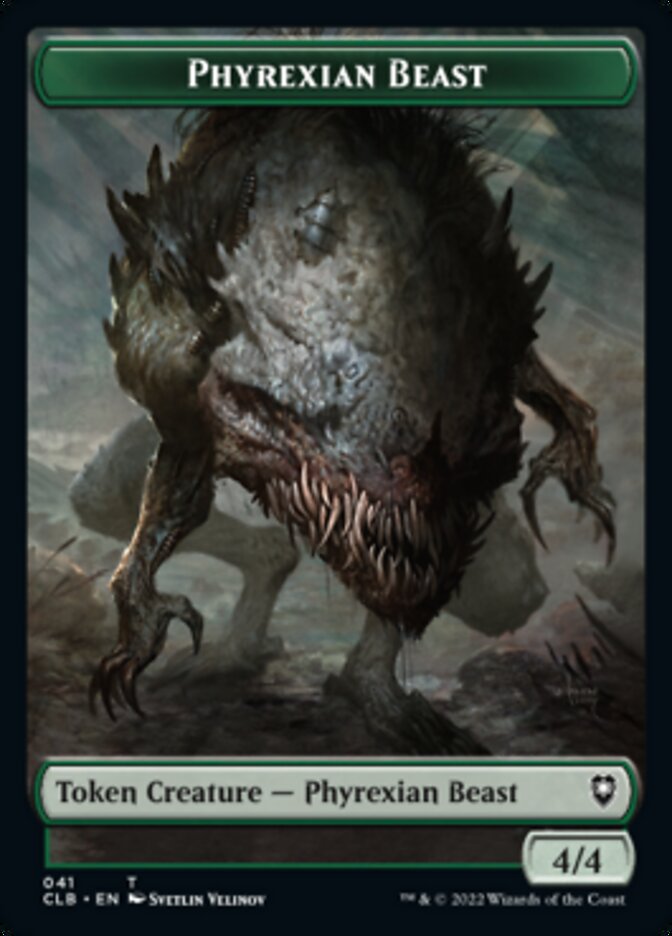 Phyrexian Beast // Wurm Double-Sided Token [Commander Legends: Battle for Baldur's Gate Tokens] | Gam3 Escape
