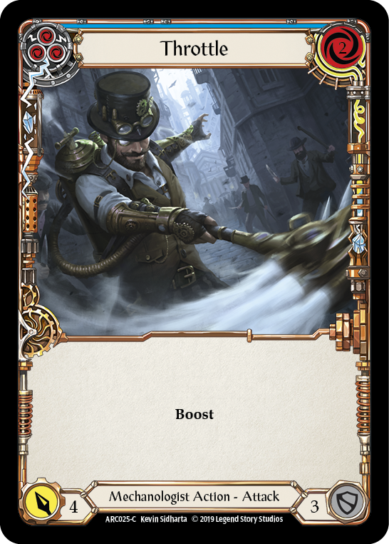 Throttle (Blue) [ARC025-C] (Arcane Rising)  1st Edition Rainbow Foil | Gam3 Escape
