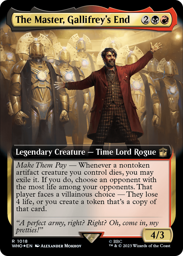 The Master, Gallifrey's End (Extended Art) (Surge Foil) [Doctor Who] | Gam3 Escape