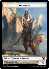 Warrior // Elspeth, Sun's Champion Emblem Double-Sided Token [March of the Machine Commander Tokens] | Gam3 Escape