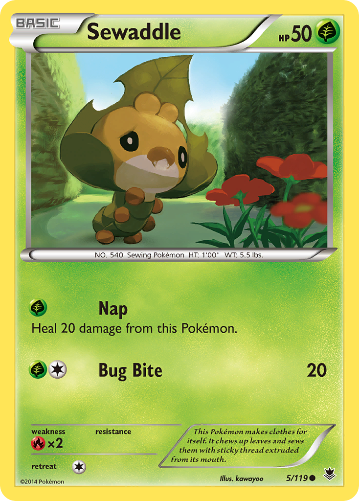 Sewaddle (5/119) [XY: Phantom Forces] | Gam3 Escape
