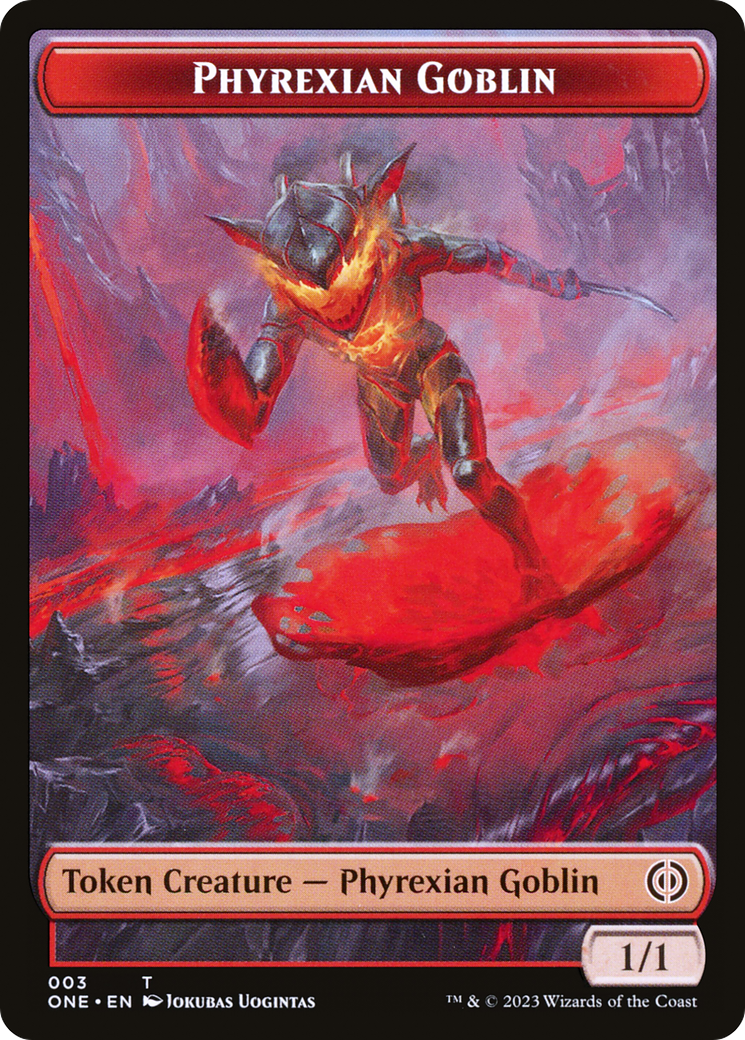 Phyrexian Goblin // Drone Double-Sided Token [Phyrexia: All Will Be One Tokens] | Gam3 Escape