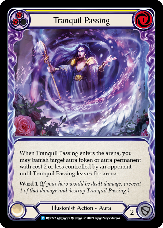 Tranquil Passing (Yellow) [DYN222] (Dynasty)  Rainbow Foil | Gam3 Escape