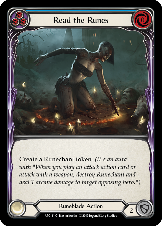 Read the Runes (Blue) [ARC111-C] (Arcane Rising)  1st Edition Normal | Gam3 Escape