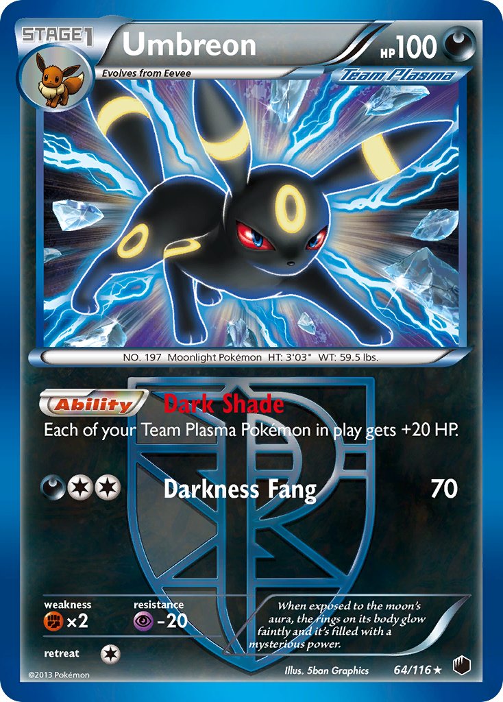 Umbreon (64/116) (Moltres Legendary Battle Deck) (Theme Deck Exclusive) [Black & White: Plasma Freeze] | Gam3 Escape