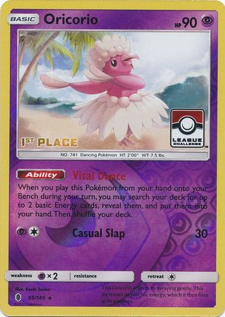 Oricorio (55/145) (League Promo 1st Place) [Sun & Moon: Guardians Rising] | Gam3 Escape