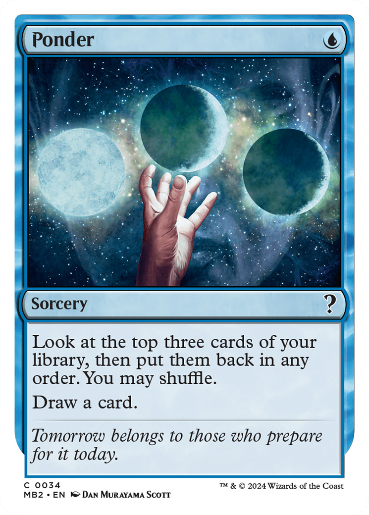 Ponder (White Border) [Mystery Booster 2] | Gam3 Escape