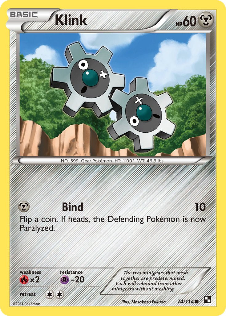 Klink (74/114) (Cracked Ice Holo) (Blister Exclusive) [Black & White: Base Set] | Gam3 Escape