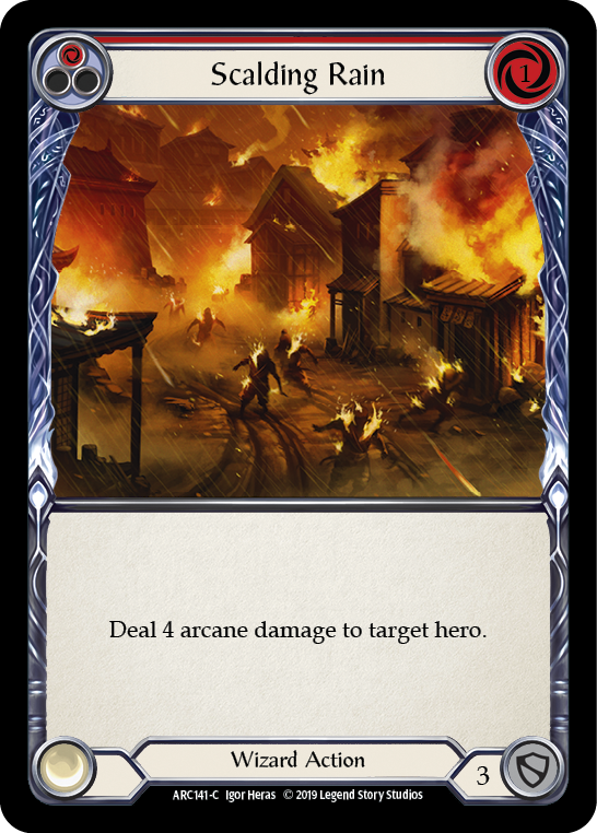 Scalding Rain (Red) [ARC141-C] (Arcane Rising)  1st Edition Normal | Gam3 Escape