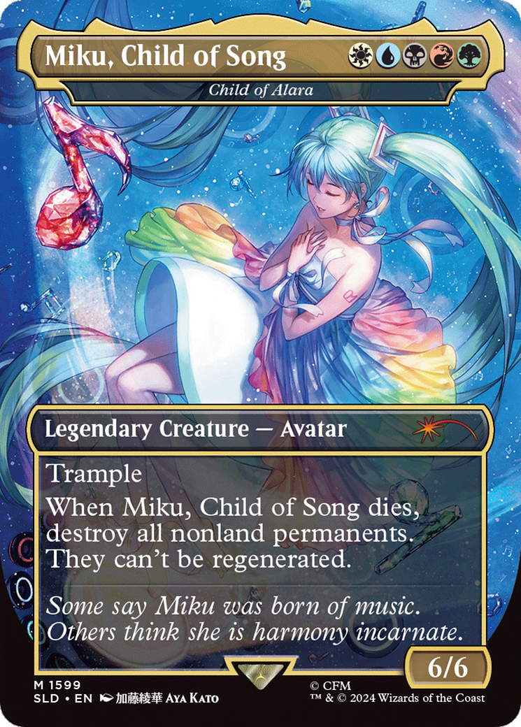Miku, Child of Song - Child of Alara (Rainbow Foil) [Secret Lair Drop Series] | Gam3 Escape