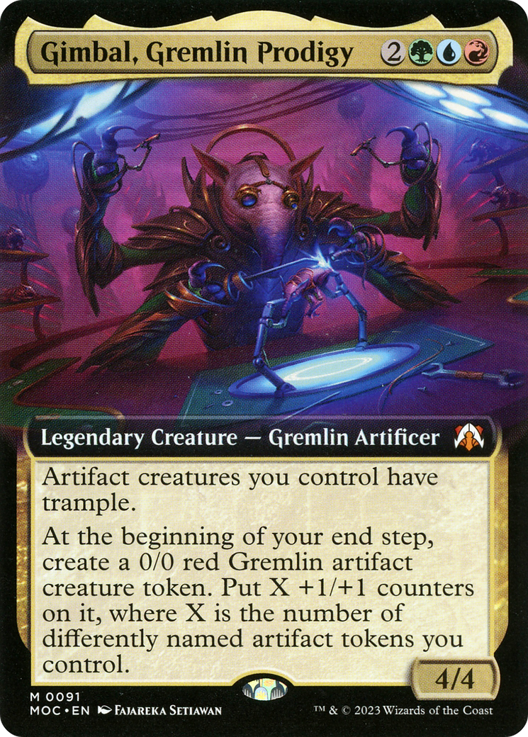 Gimbal, Gremlin Prodigy (Extended Art) [March of the Machine Commander] | Gam3 Escape
