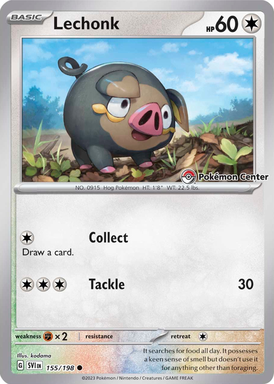 Lechonk (155/198) (Pokemon Center Exclusive) [Scarlet & Violet: Base Set] | Gam3 Escape