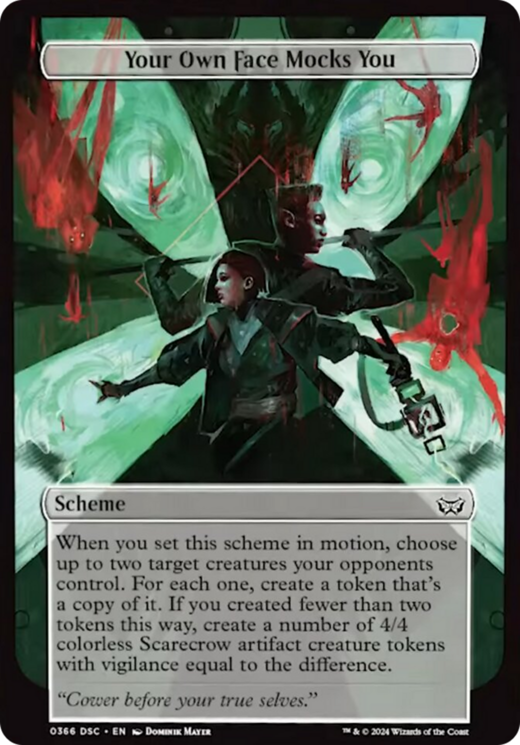 Your Own Face Mocks You (Full Art) [Duskmourn: Archenemy] | Gam3 Escape