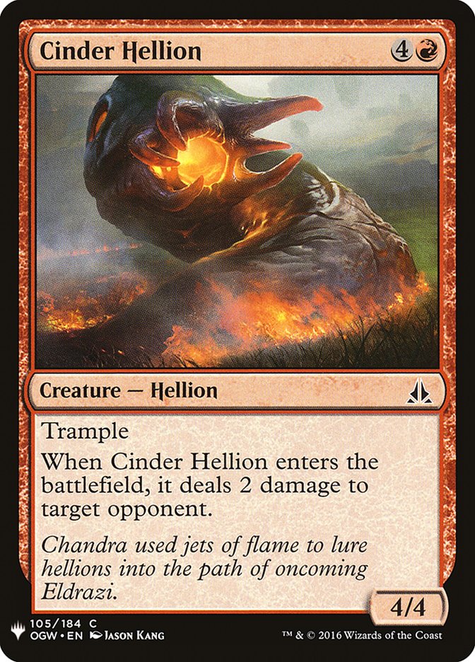Cinder Hellion [Mystery Booster] | Gam3 Escape