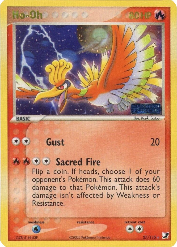 Ho-Oh (27/115) (Stamped) [EX: Unseen Forces] | Gam3 Escape