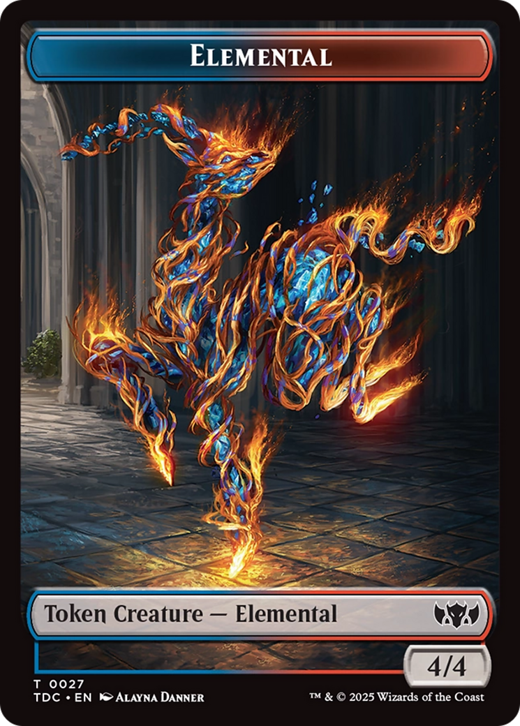 Elemental (0027) // Monk Double-Sided Token [Tarkir: Dragonstorm Commander Tokens] | Gam3 Escape