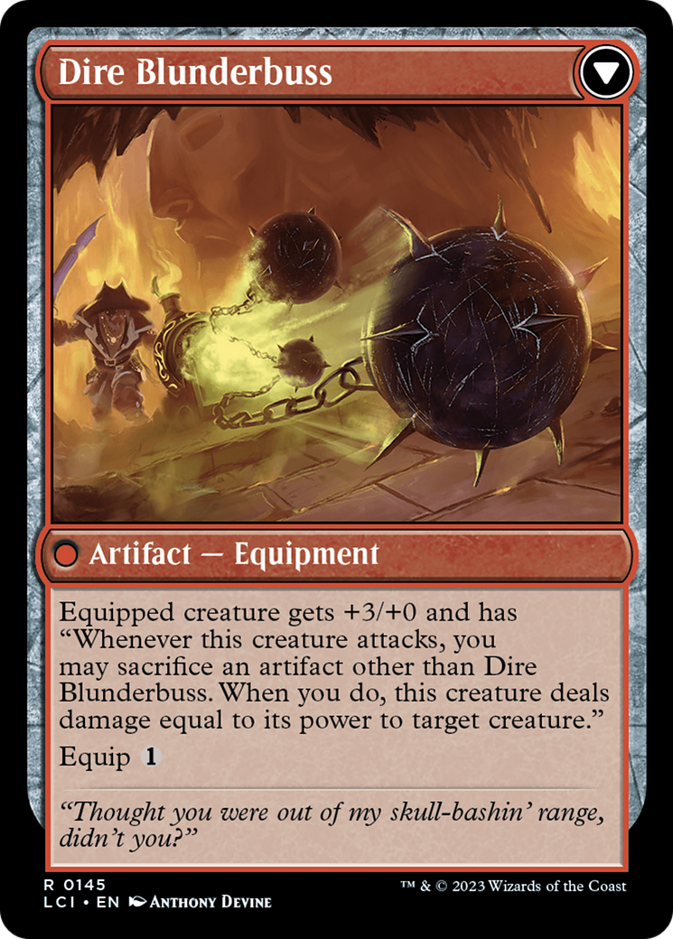 Dire Flail // Dire Blunderbuss [The Lost Caverns of Ixalan Prerelease Cards] | Gam3 Escape