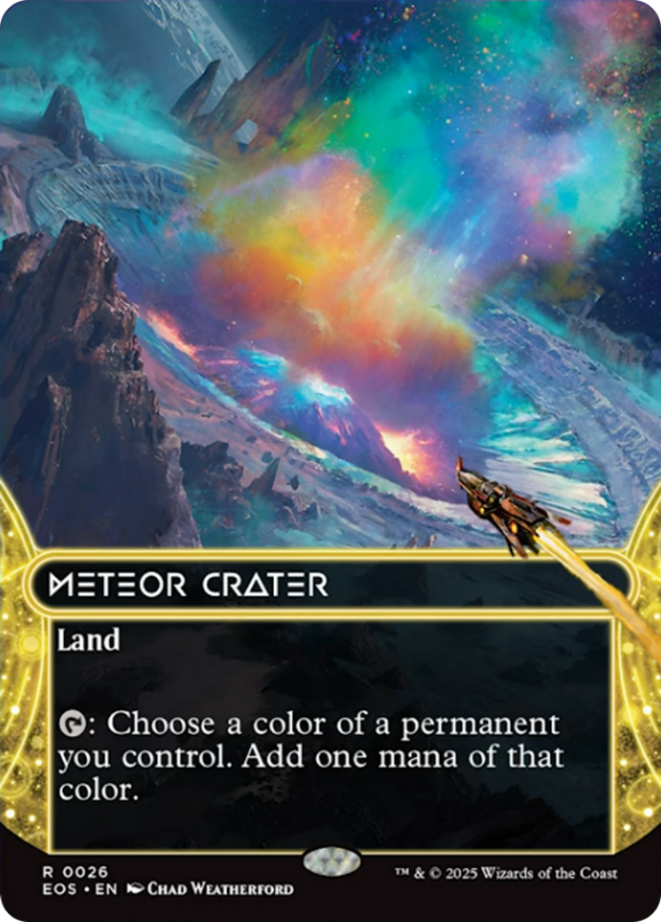 Meteor Crater (0026) (Borderless) [Edge of Eternities: Stellar Sights] | Gam3 Escape