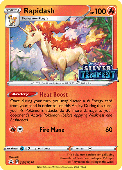 Rapidash (SWSH270) (Prerelease) [Sword & Shield: Black Star Promos] | Gam3 Escape