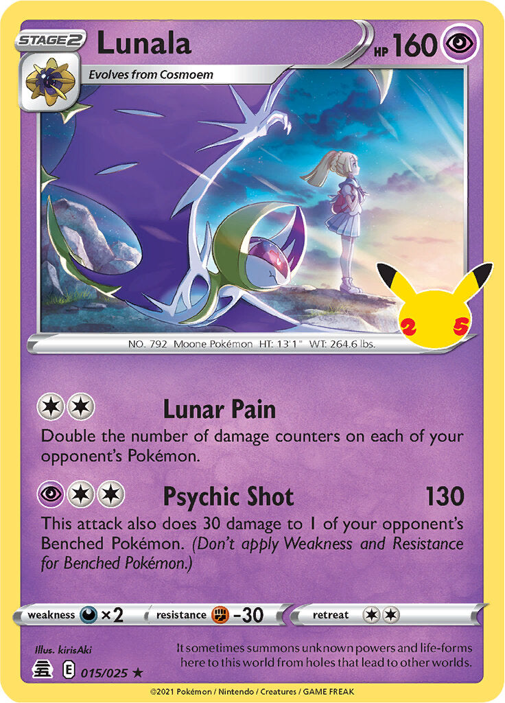 Lunala (015/025) [Celebrations: 25th Anniversary] | Gam3 Escape