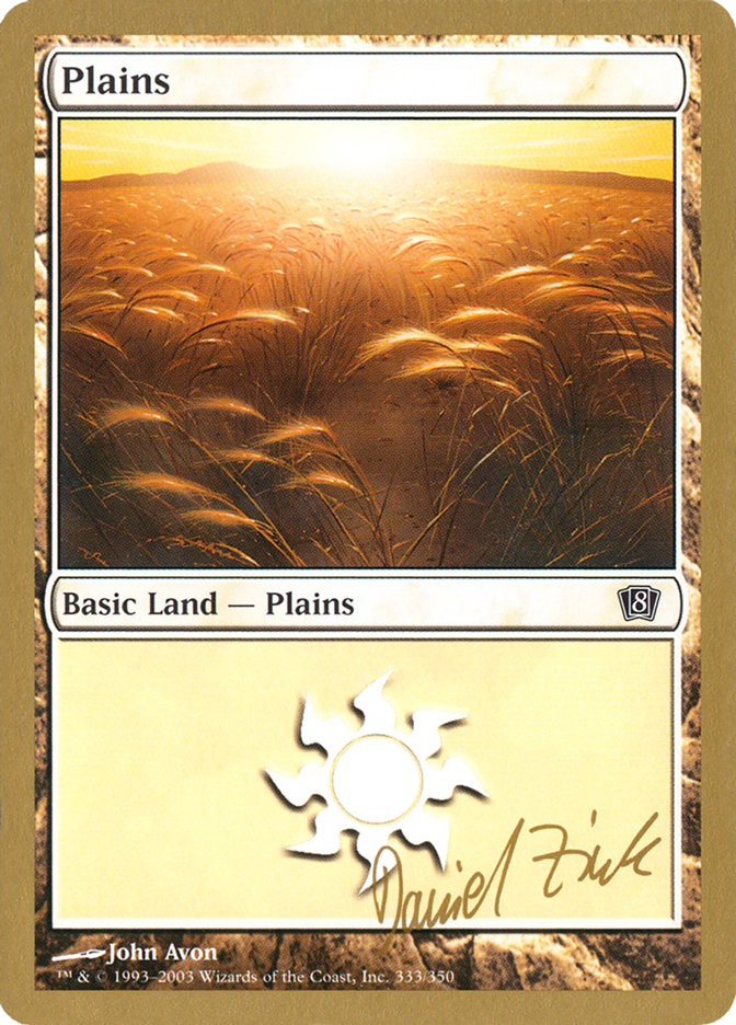 Plains (dz333) (Daniel Zink) [World Championship Decks 2003] | Gam3 Escape