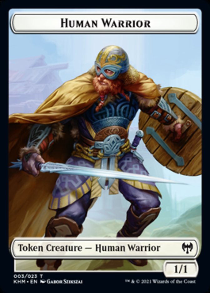 Human Warrior Token [Kaldheim Tokens] | Gam3 Escape