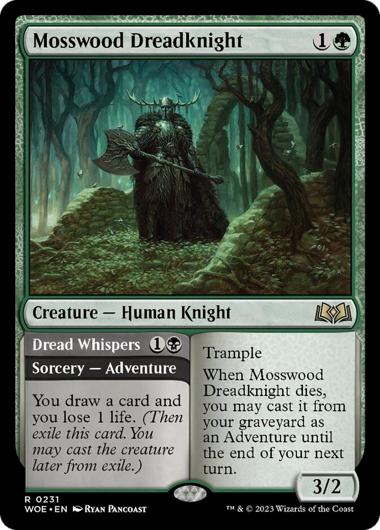 Mosswood Dreadknight // Dread Whispers [Wilds of Eldraine] | Gam3 Escape