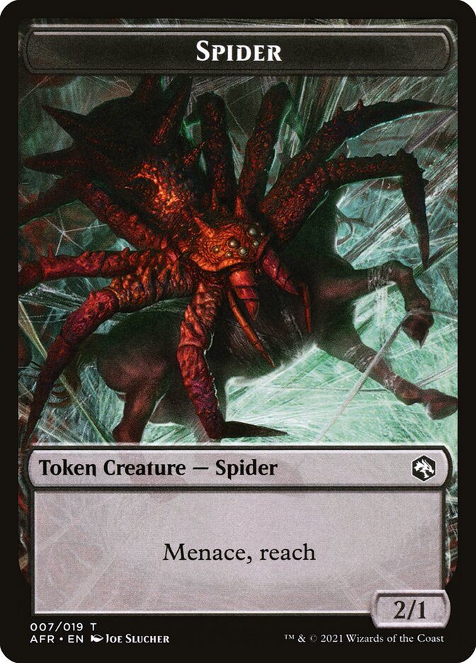 Spider // Icingdeath, Frost Tongue Double-Sided Token [Dungeons & Dragons: Adventures in the Forgotten Realms Tokens] | Gam3 Escape