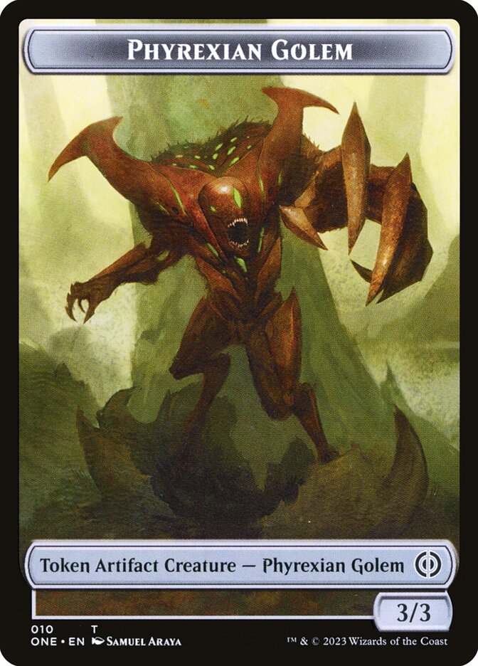 Phyrexian Goblin // Phyrexian Golem Double-Sided Token [Phyrexia: All Will Be One Tokens] | Gam3 Escape