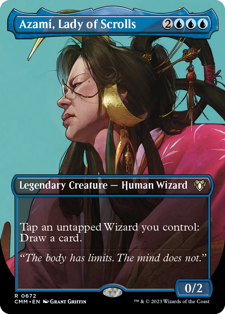 Azami, Lady of Scrolls (Borderless Profile) [Commander Masters] | Gam3 Escape