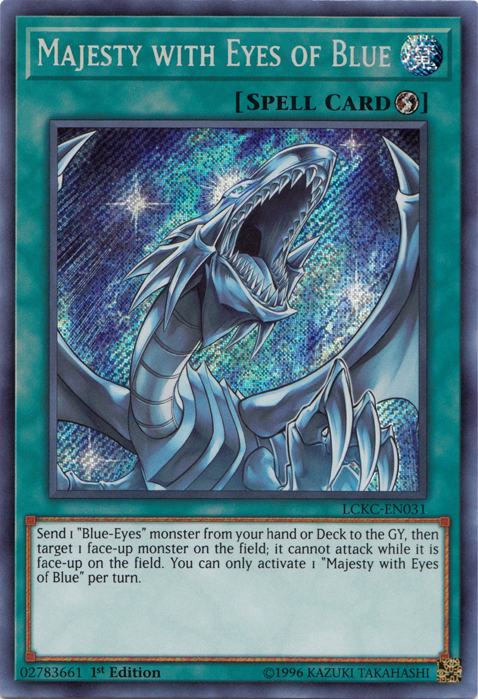 Majesty with Eyes of Blue [LCKC-EN031] Secret Rare | Gam3 Escape