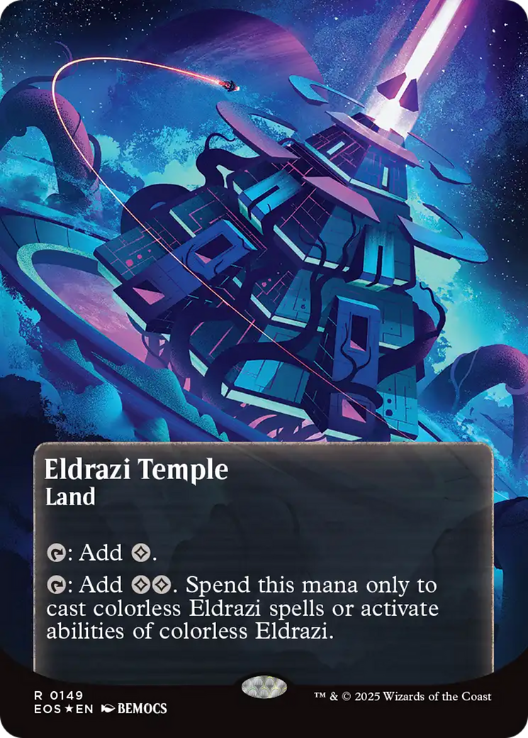 Eldrazi Temple (0149) (Borderless) (Galaxy Foil) [Edge of Eternities: Stellar Sights] | Gam3 Escape