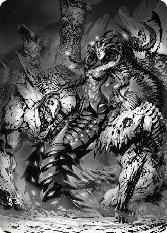 Vraska, Betrayal's Sting Art Card [Phyrexia: All Will Be One Art Series] | Gam3 Escape