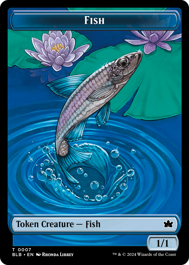 Rabbit // Fish Double-Sided Token [Bloomburrow Tokens] | Gam3 Escape