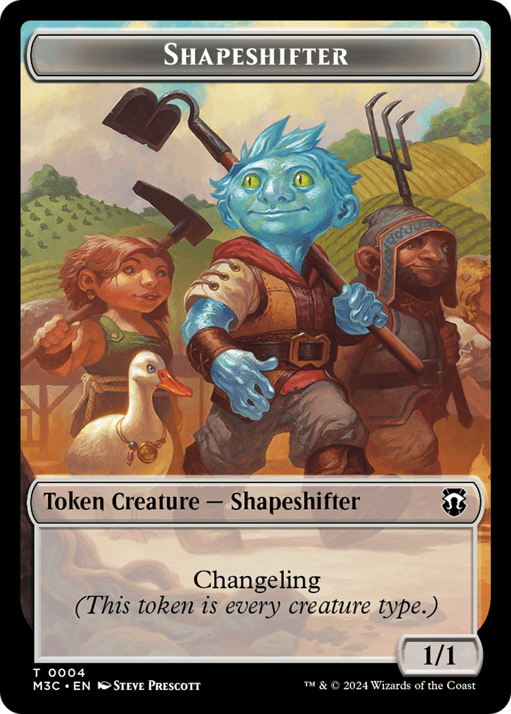 Shapeshifter (0004) // Copy Double-Sided Token [Modern Horizons 3 Commander Tokens] | Gam3 Escape