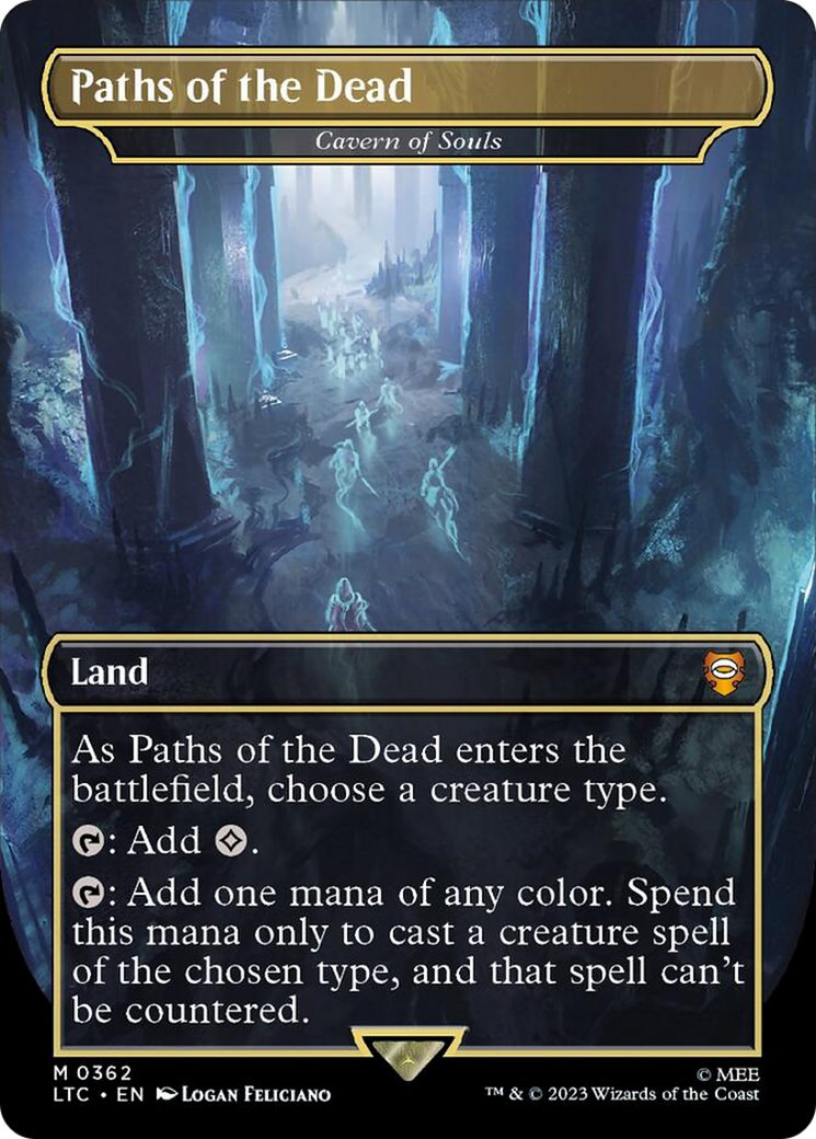 Paths of the Dead - Cavern of Souls (Borderless) (Surge Foil Realms and Relics) [The Lord of the Rings: Tales of Middle-Earth Commander] | Gam3 Escape