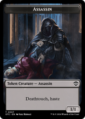 Assassin // Food Double-Sided Token [Outlaws of Thunder Junction Commander Tokens] | Gam3 Escape