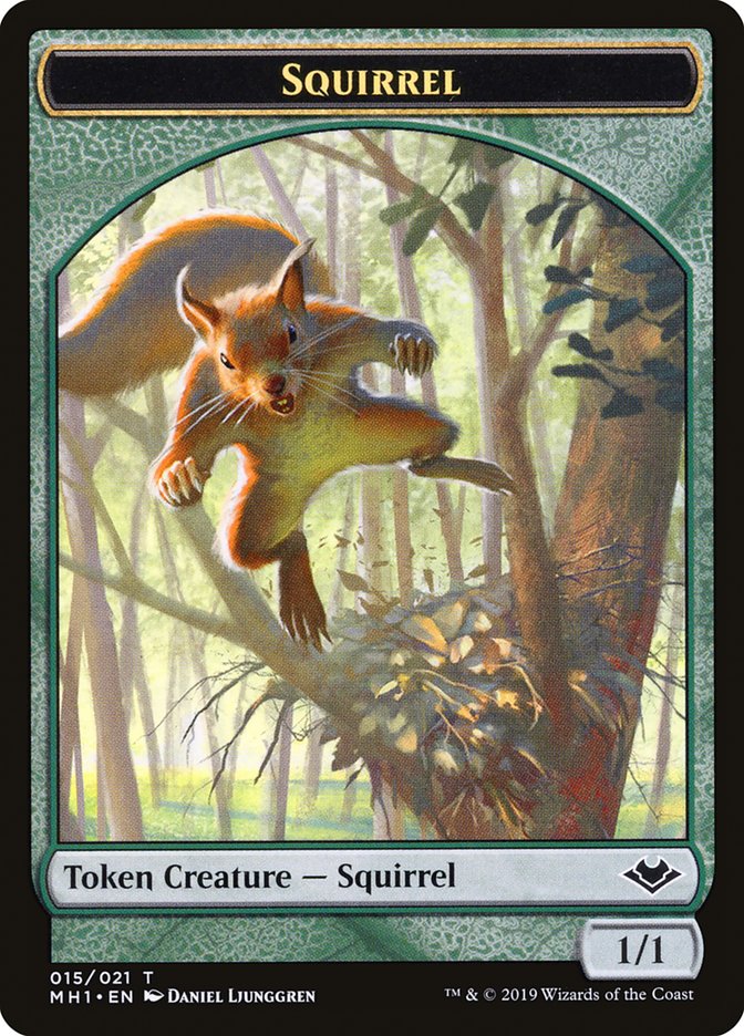 Zombie (007) // Squirrel (015) Double-Sided Token [Modern Horizons Tokens] | Gam3 Escape