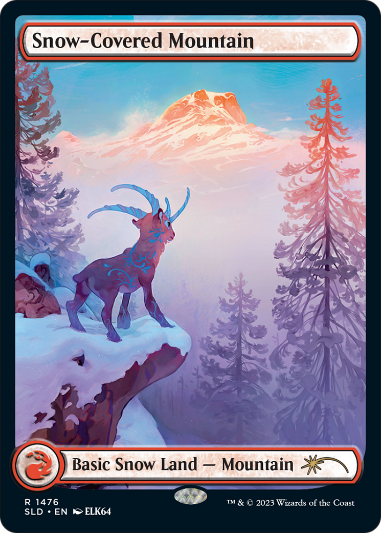 Snow-Covered Mountain (1476) (Rainbow Foil) [Secret Lair Drop Series] | Gam3 Escape