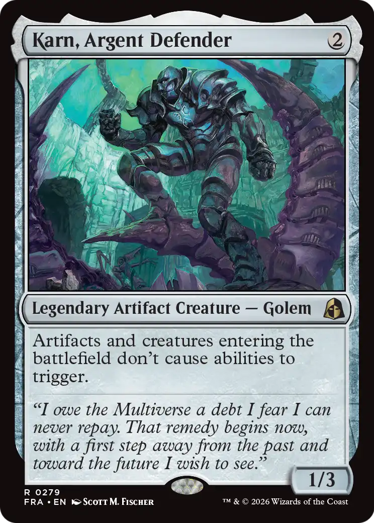 Karn, Argent Defender [Reality Fracture] | Gam3 Escape
