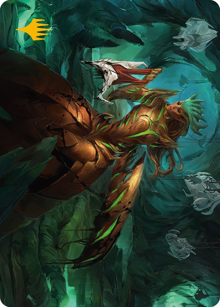 Glissa Sunslayer Art Card (Gold-Stamped Signature) [Phyrexia: All Will Be One Art Series] | Gam3 Escape
