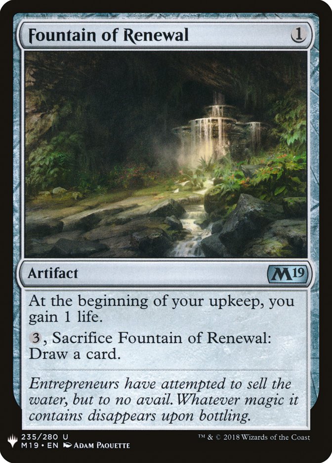 Fountain of Renewal [Mystery Booster] | Gam3 Escape