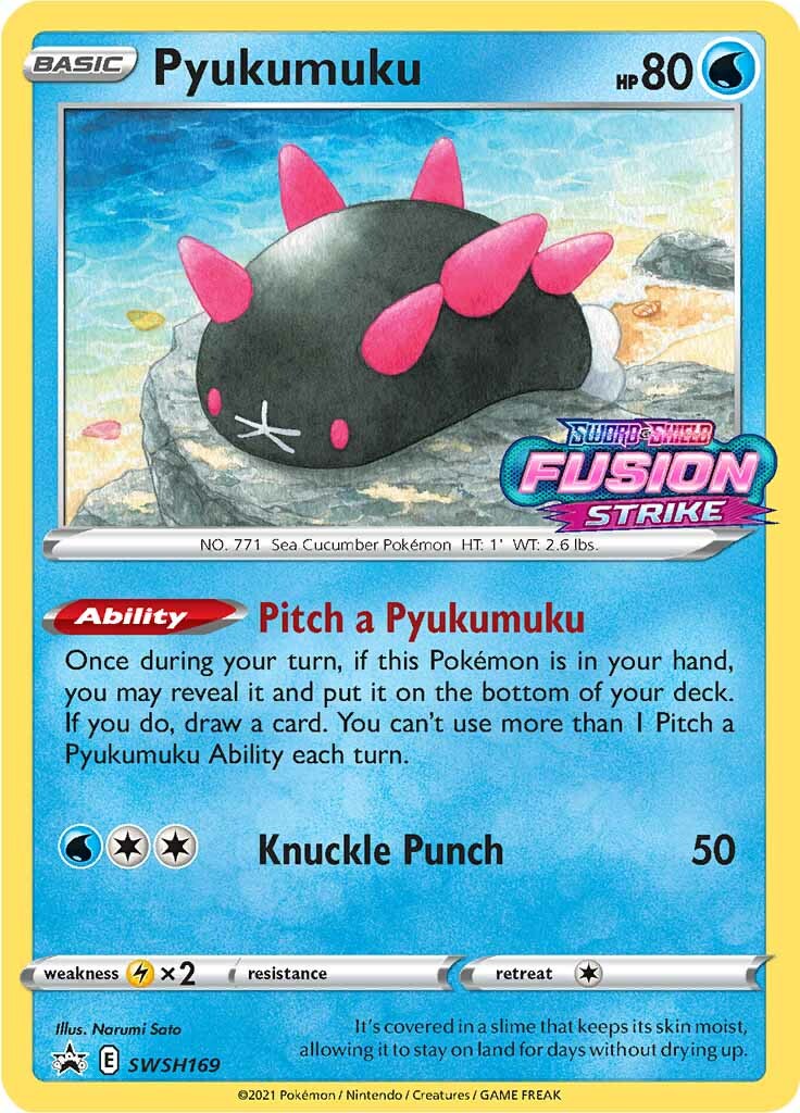 Pyukumuku (SWSH169) (Prerelease Promo) [Sword & Shield: Black Star Promos] | Gam3 Escape