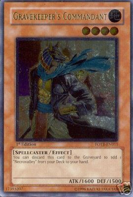 Gravekeeper's Commandant [FOTB-EN015] Ultimate Rare | Gam3 Escape