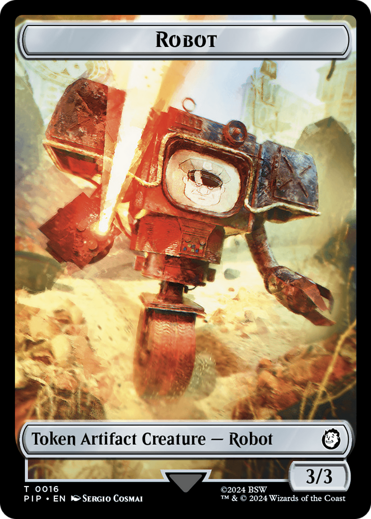 Robot // Food (0014) Double-Sided Token [Fallout Tokens] | Gam3 Escape