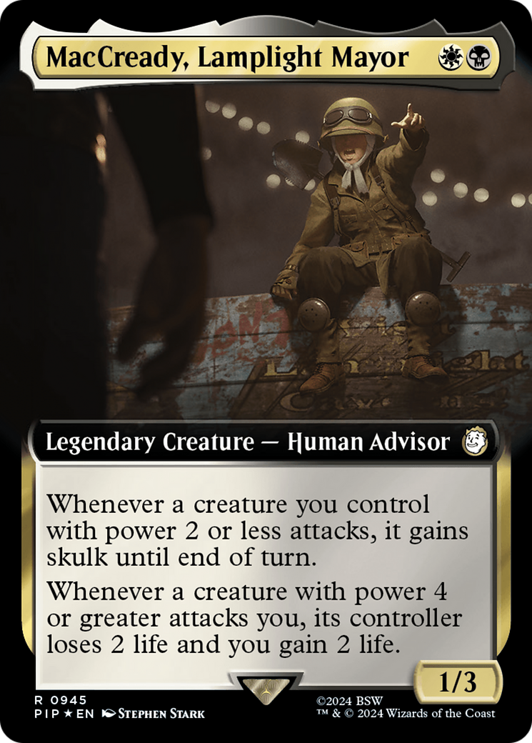 MacCready, Lamplight Mayor (Extended Art) (Surge Foil) [Fallout] | Gam3 Escape