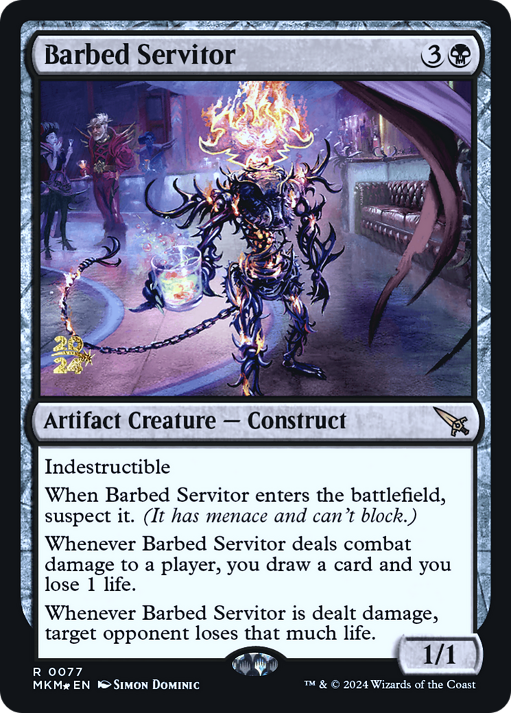 Barbed Servitor [Murders at Karlov Manor Prerelease Promos] | Gam3 Escape