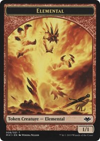 Elemental (008) // Serra the Benevolent Emblem (020) Double-Sided Token [Modern Horizons Tokens] | Gam3 Escape