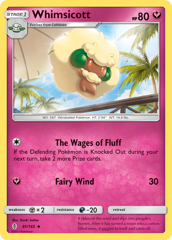 Whimsicott (91/145) [Sun & Moon: Guardians Rising] | Gam3 Escape