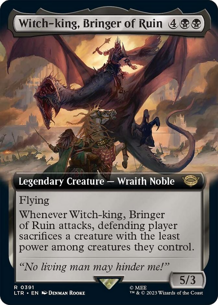 Witch-king, Bringer of Ruin (Extended Alternate Art) [The Lord of the Rings: Tales of Middle-Earth] | Gam3 Escape